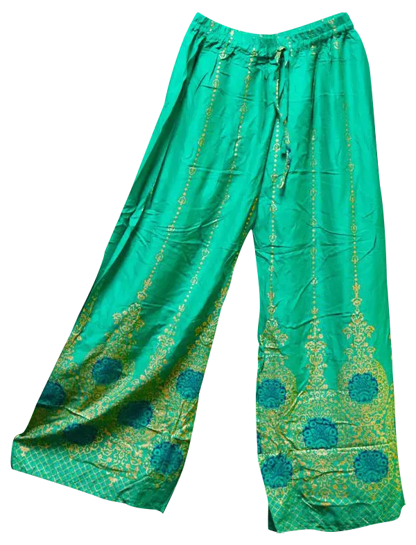 Palazzo Pants with Gold Print