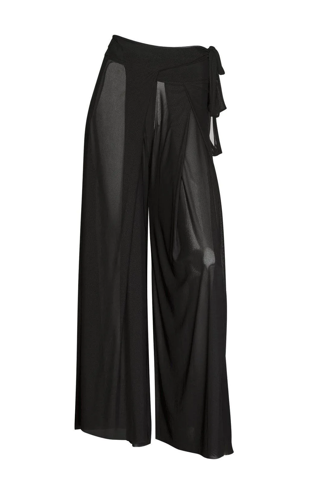 PAULA RYAN Fine Mesh Wrap Palazzo Pants