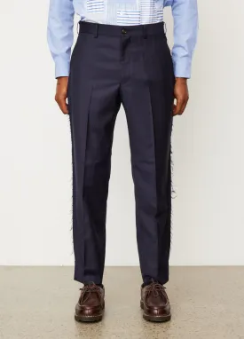 Pinstripe Raw Edge Trousers