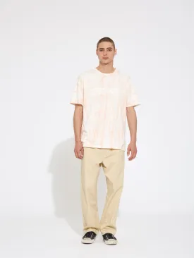 Pleated Chino Trousers - ALMOND