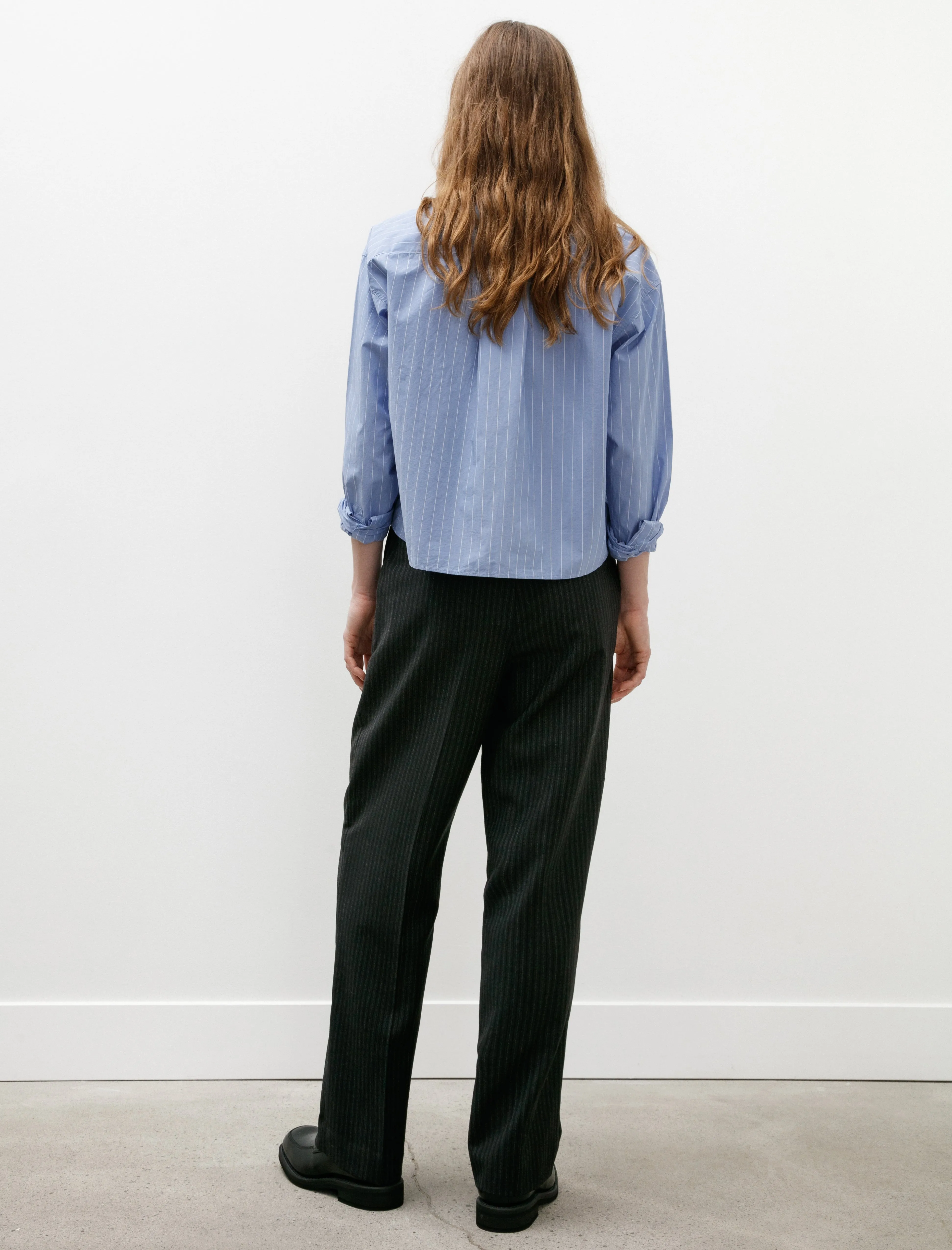 Primary Trousers Dark Pinstripe