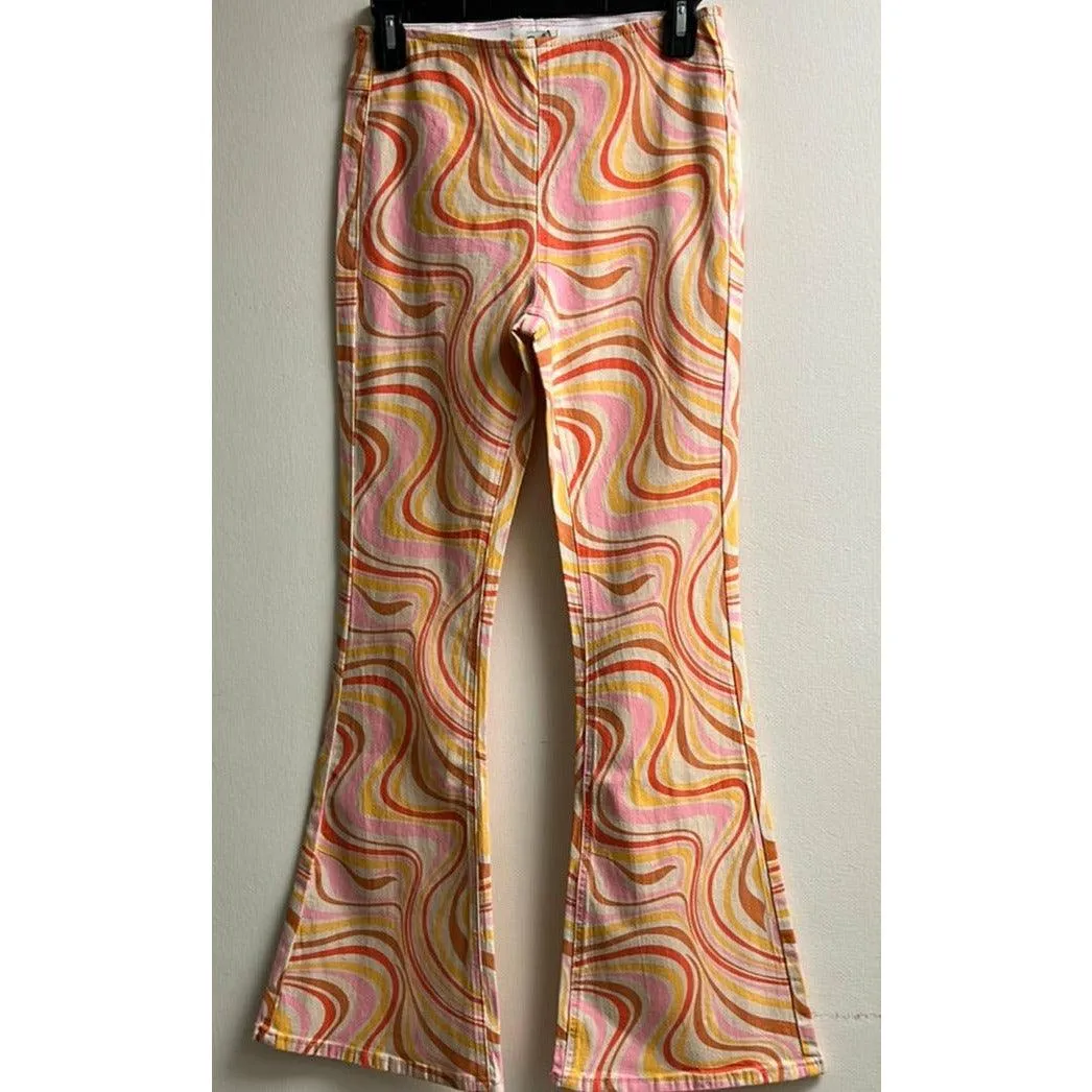 Psychedelic Bell Bottom Stretch Pants