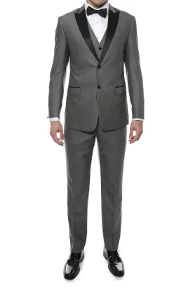 "Alta Moda" Grey Zonettie Tuxedo (3-Piece Set)