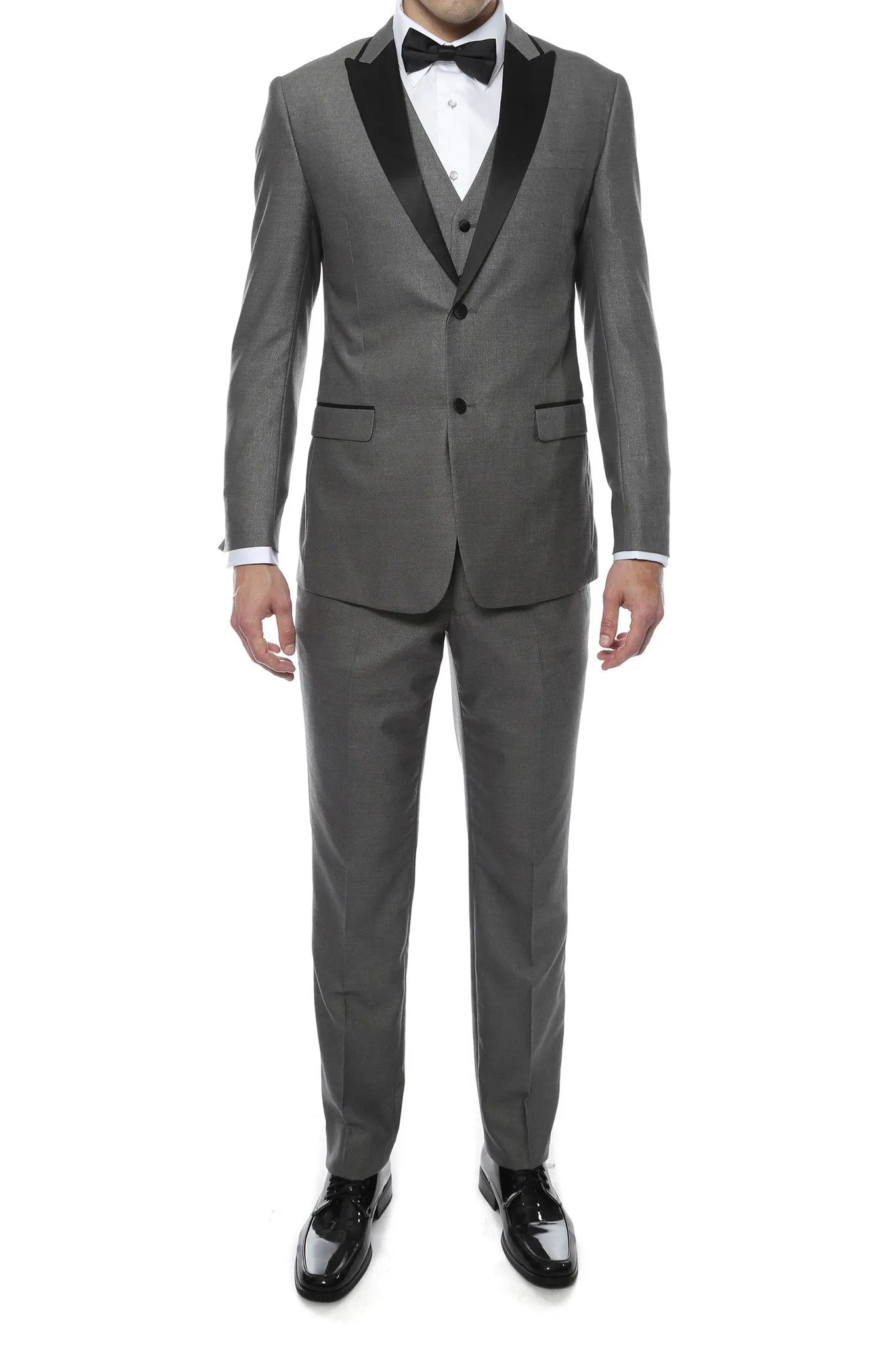 "Alta Moda" Grey Zonettie Tuxedo (3-Piece Set)