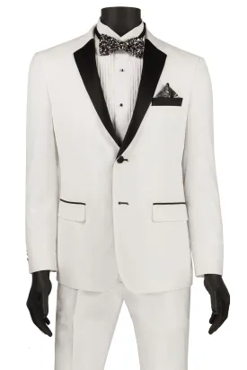 "Sergio" White Tuxedo (2-Piece Set)