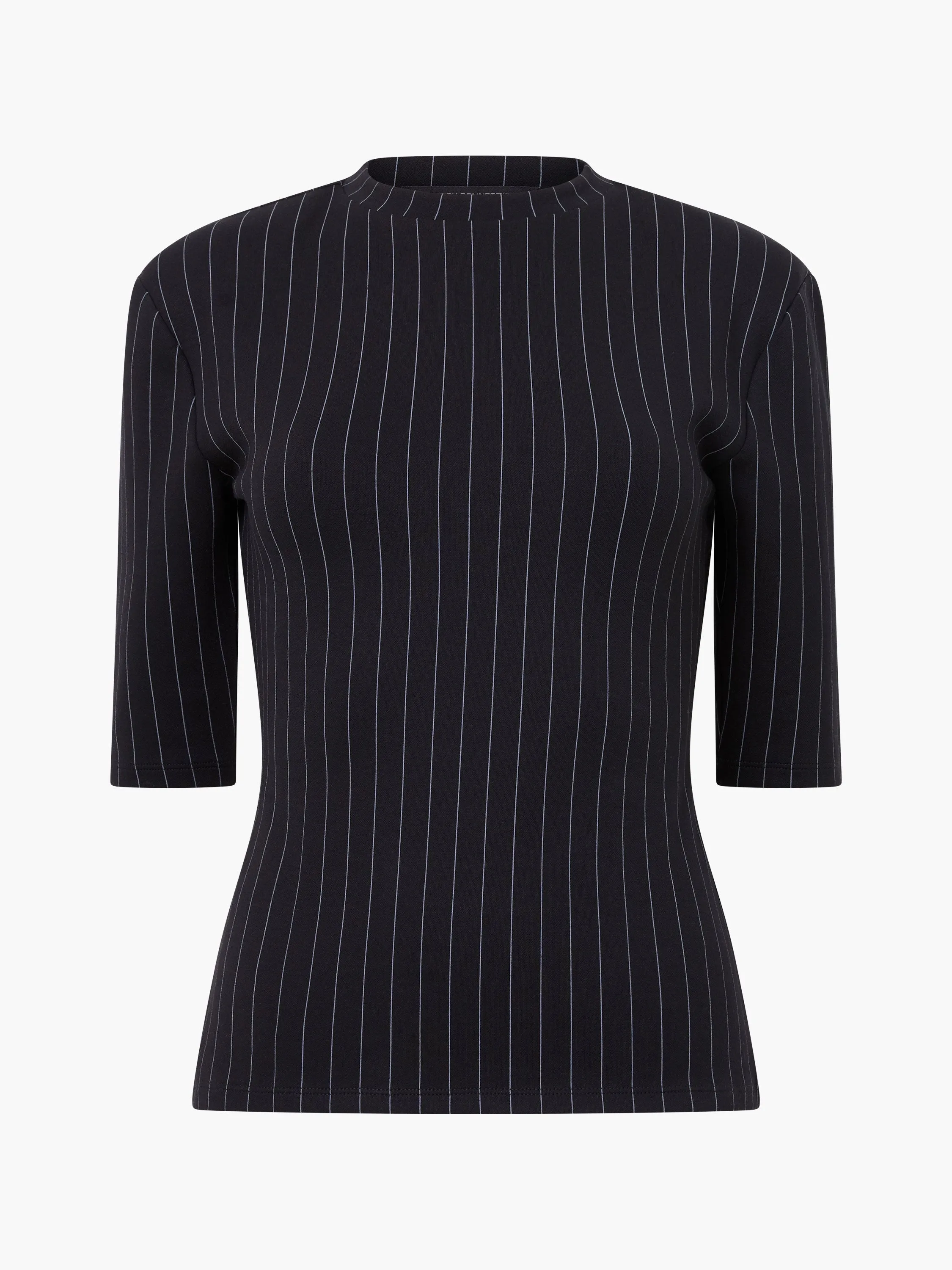 Regina Jersey Pinstripe Shoulder Pad T-Shirt