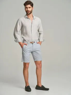 Respekt' Seersucker bermuda shorts