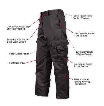 Rothco Deluxe EMT (Emergency Medical Technician) Paramedic Pants / Black