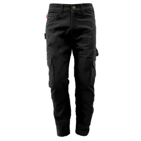 SALE Loose Fit Cargo Pants - Black with Pads