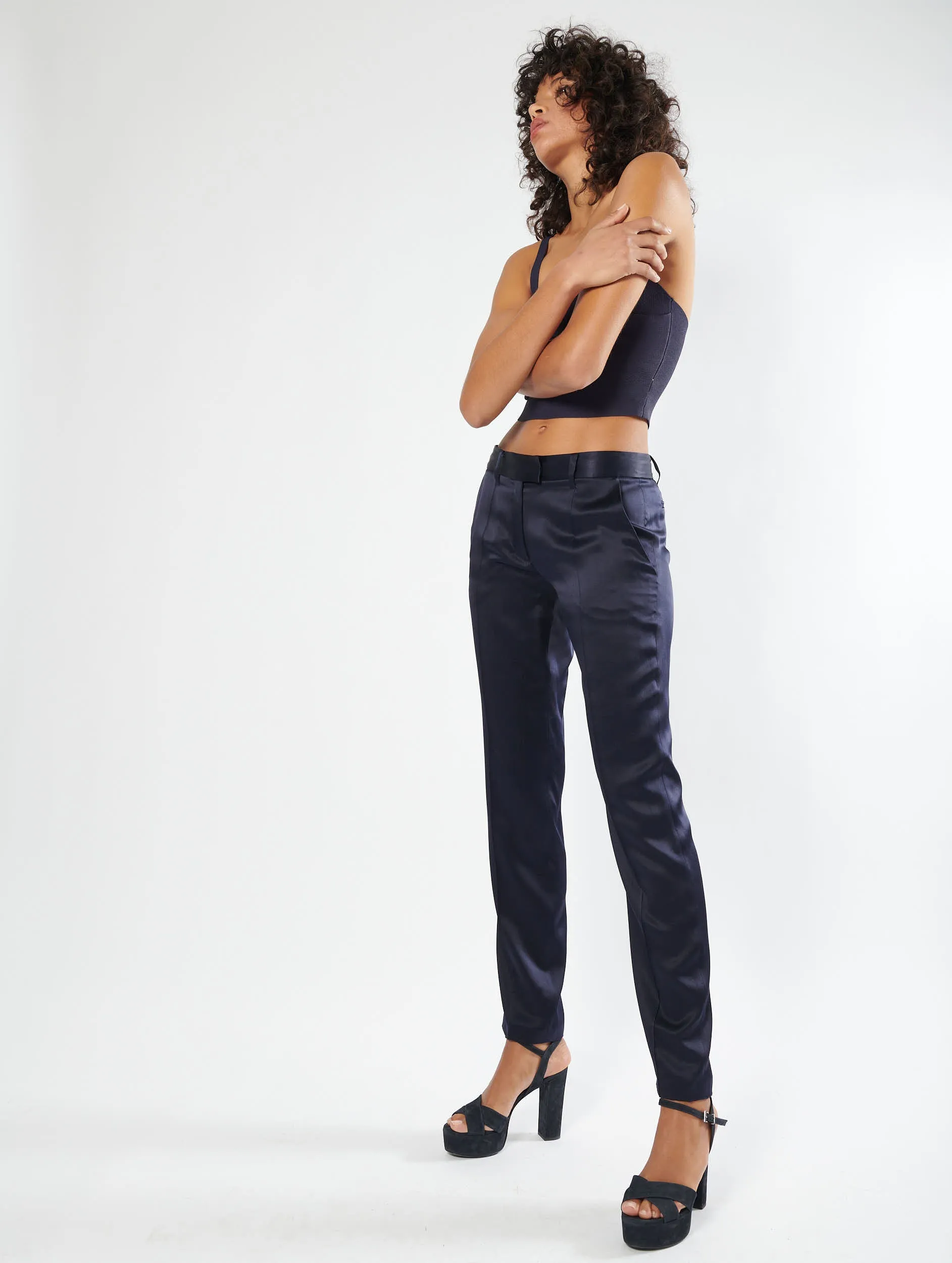 Silk satin Roxy trousers