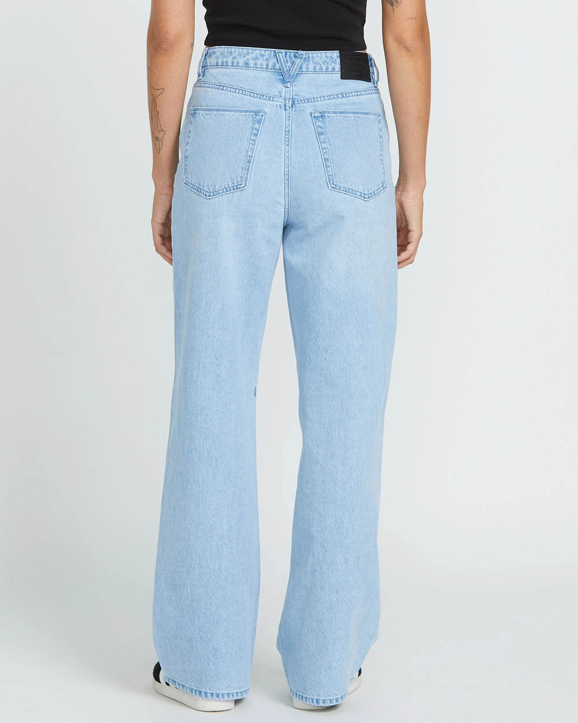 Stoned Boyfriend High rise Jeans - BLUE BIRD