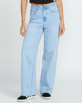 Stoned Boyfriend High rise Jeans - BLUE BIRD