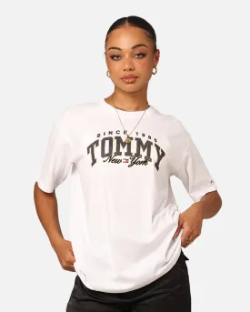 Tommy Jeans Women's Oversized Lux Varsity T-Shirt White