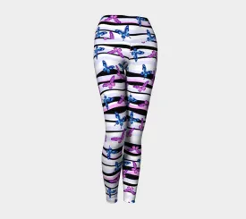 Vague De Papillons Yoga Leggings