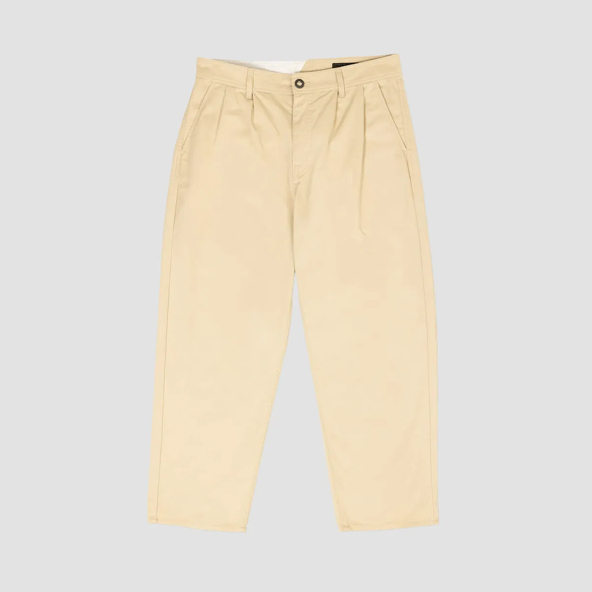 Volcom Pleated Loose Tapered Chino Pants Almond