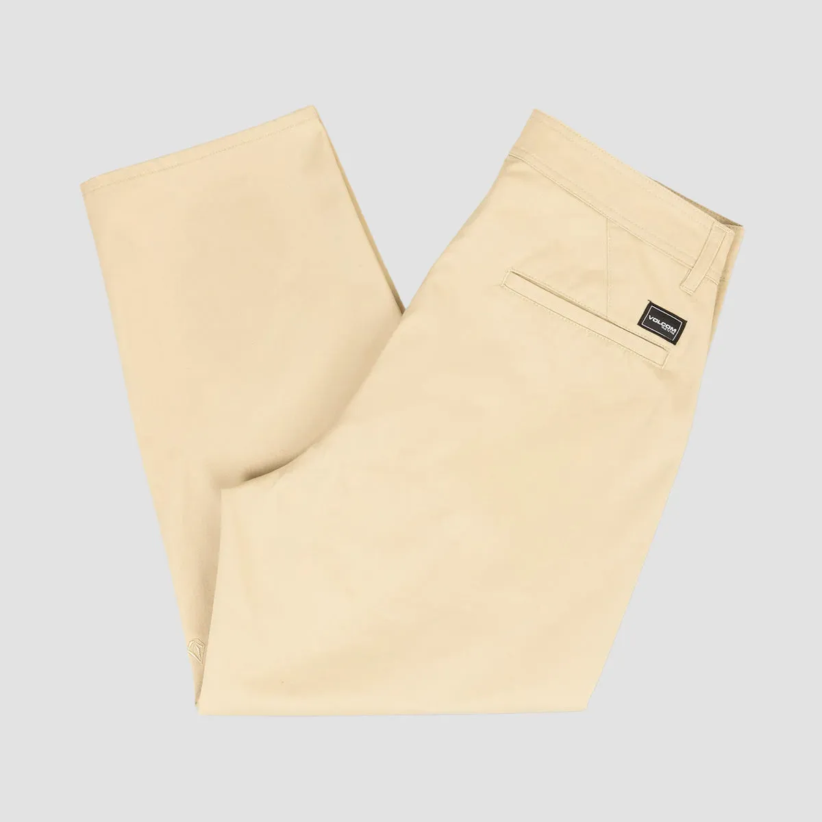 Volcom Pleated Loose Tapered Chino Pants Almond