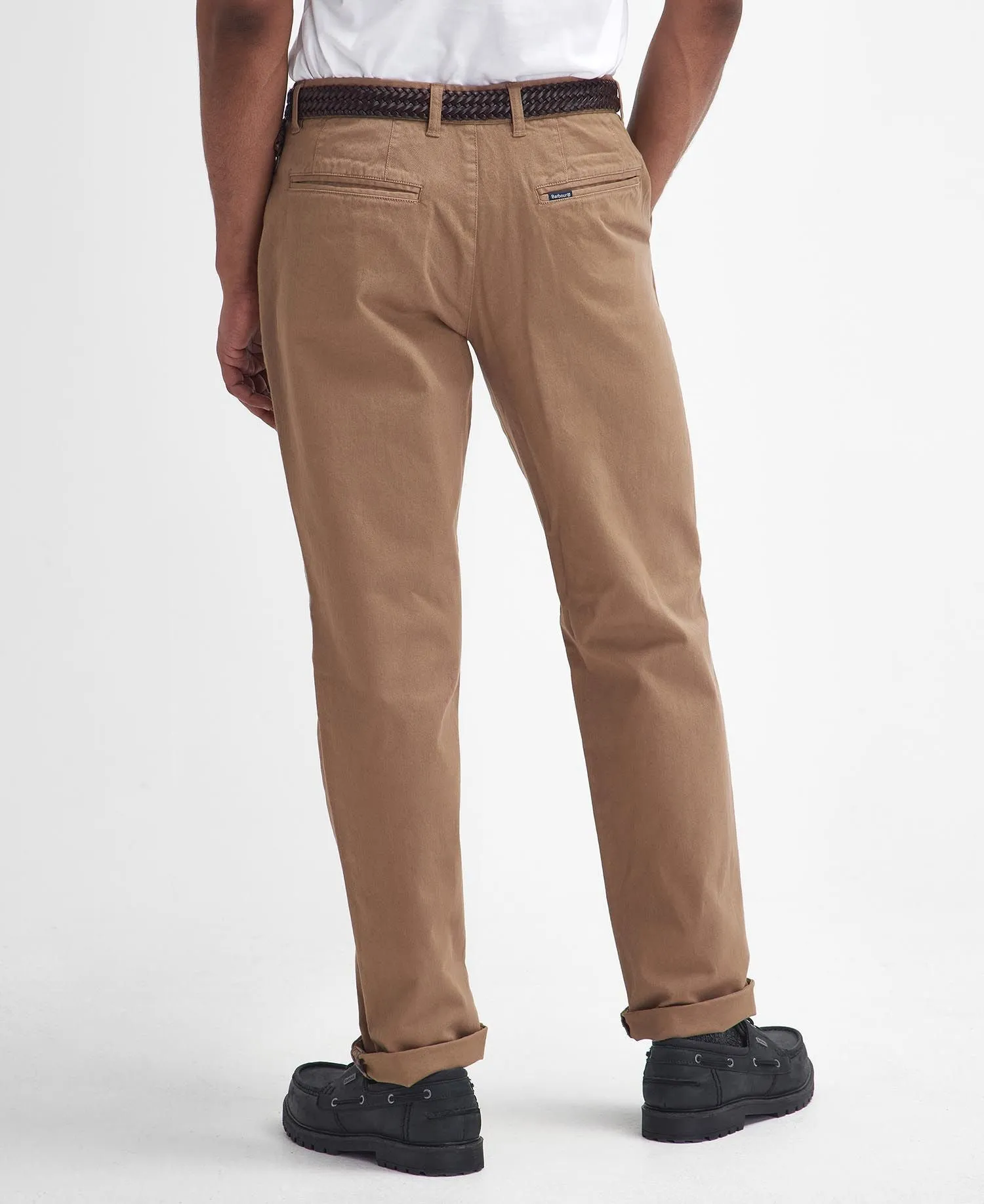 Washed Stretch Twill Tailored Fit Trouser - Stone