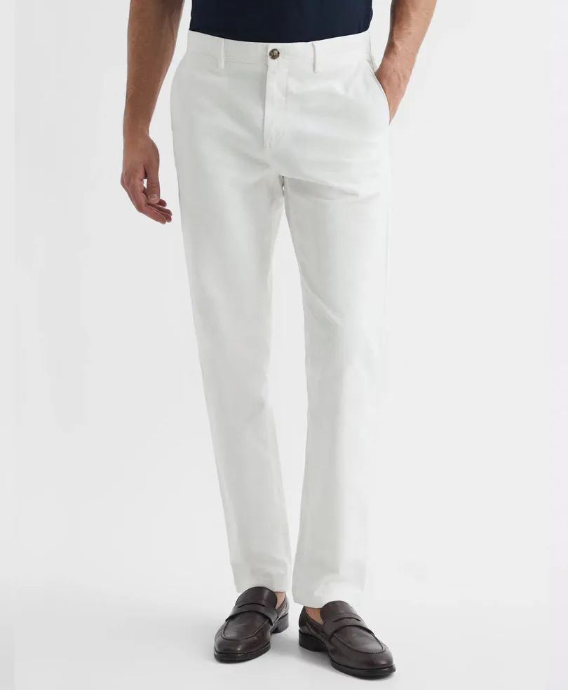 White Stretch Chino Pants