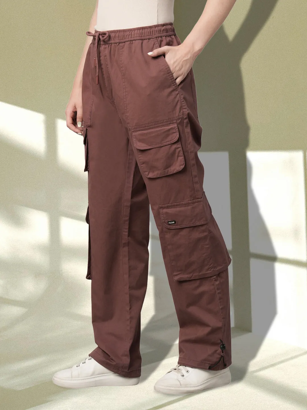 Women Utility Cargo - Maroon