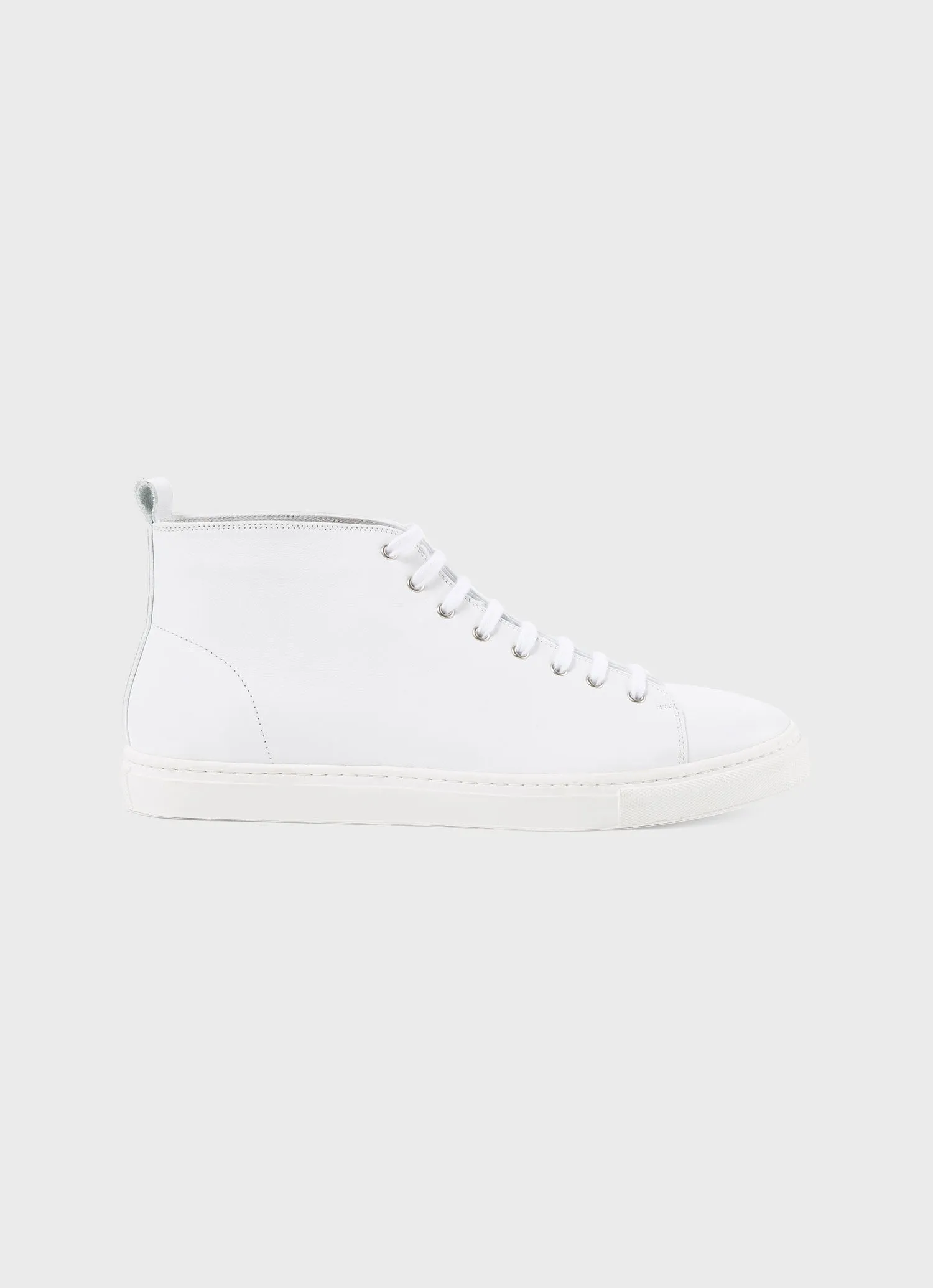 Women's High Top Tennis Shoe in White