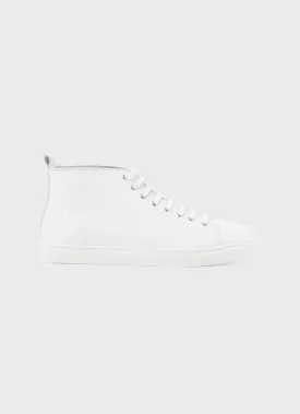 Women's High Top Tennis Shoe in White