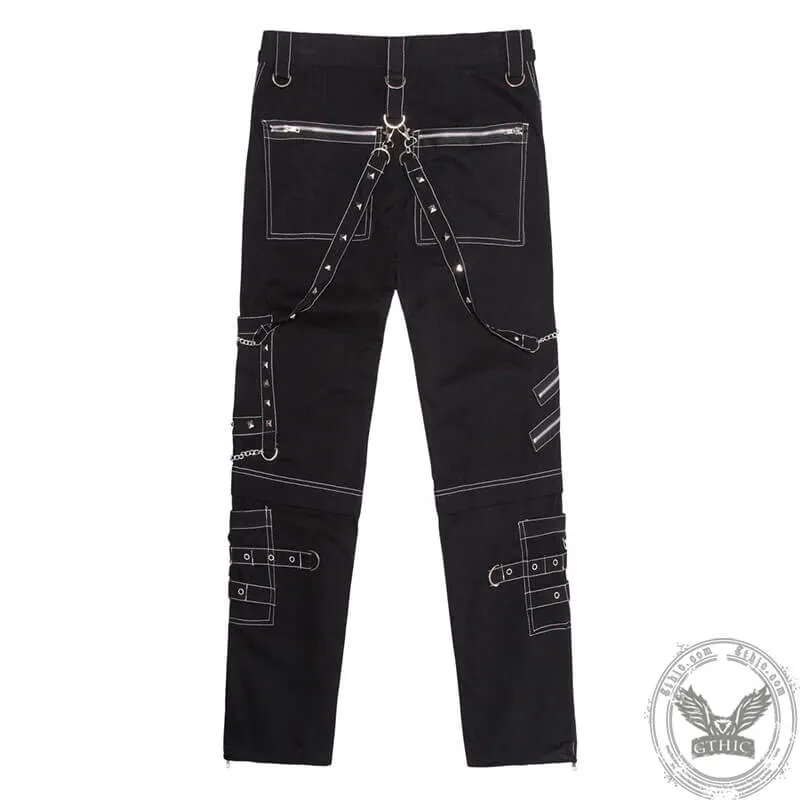 Zipper Chain Cotton Punk Pants