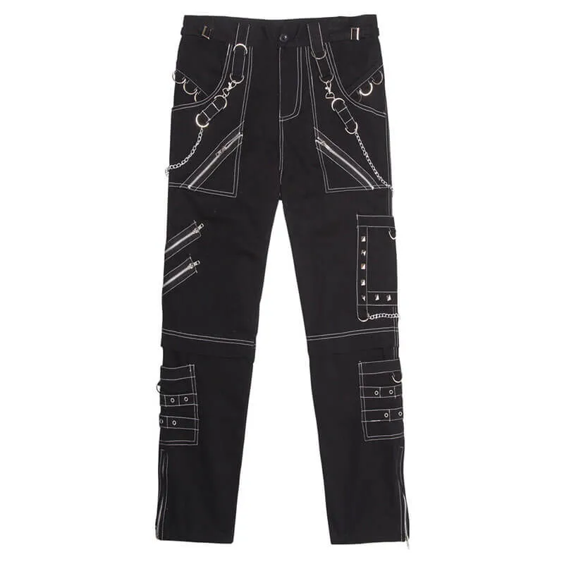 Zipper Chain Cotton Punk Pants